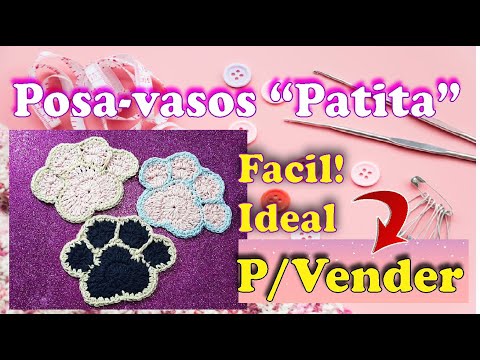 Posa-vasos "Patita" Tejido Fácil, Ideal para Vender sin Parar!!!