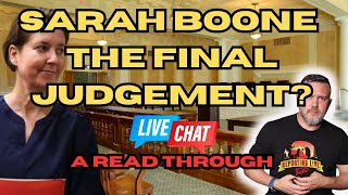 Sarah Boones Final Judgement In Family Court - Read Through and Live Chat