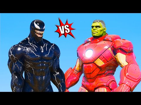 IRON HULK vs VENOM Who Will Dominate GTA 5’s Ultimate Battle 🦾🕷️ #gta5