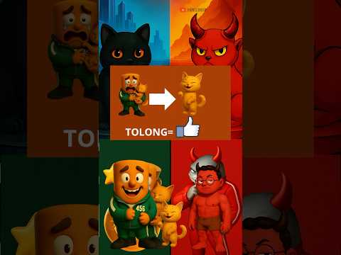 Iblis dantol 👹👹👹 membuat kucing tungtung mati😱😱😱 #animation #cartoon #funny #kartun