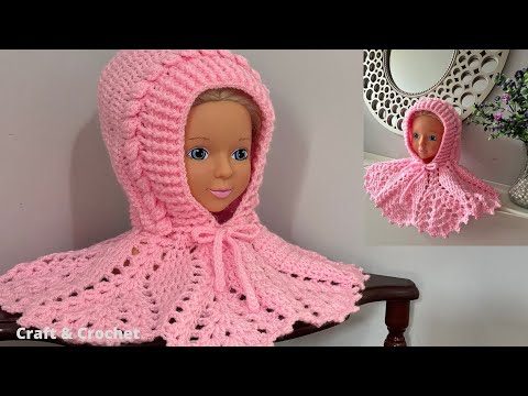 Easy Crochet Baby Hoodie/Crochet Poncho/Craft & Crochet Hoodie 0924