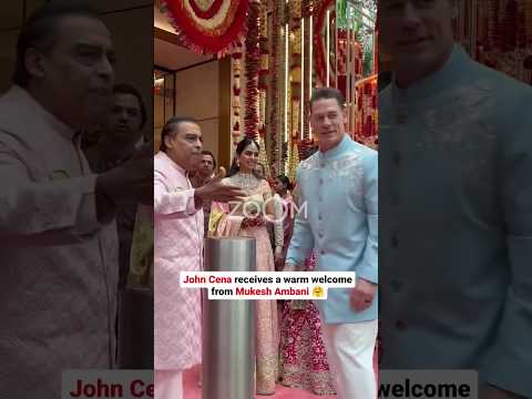 John Cena Receives A Warm Welcome From Mukesh Ambani ?? #shorts #johncena