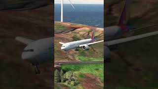 MOST SCARY ASIANA AIRLINES Boeing 777 Landing at Madeira Airport #shorts #commercialaircraft
