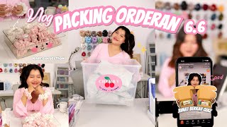 PACKING VLOG LEVIA SCRUNCHIE SPECIAL 6.6 🥺💗 (real time packing order + asmr )
