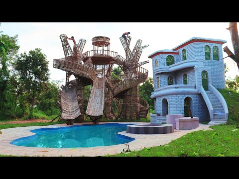 Step Once Build Creative So Fun Water Slide Park  To Pool Design In The Forest