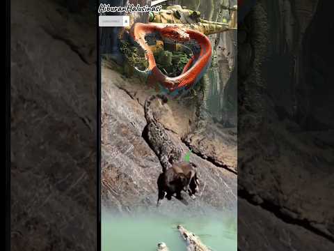 MENGERIKAN! Kambing Terjebak Antara Macan Tutul dan Buaya di Ujung Tebing!