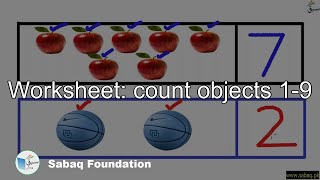 Worksheet: count objects 1-9