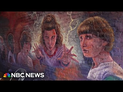 YouTube video thumbnail: 'Stranger Things' Transforms one Georgia Town Upside Down