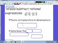 Adding and Subtracting Rational Functions Explained