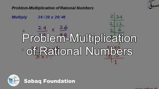 Problem-Multiplication of Rational Numbers