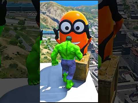GTA 5 Epic Water Ragdolls | Hulk vs Spider-Man Jumps / Fails ep.178 #shorts