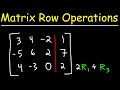 Elementary Row Operations in Matrices