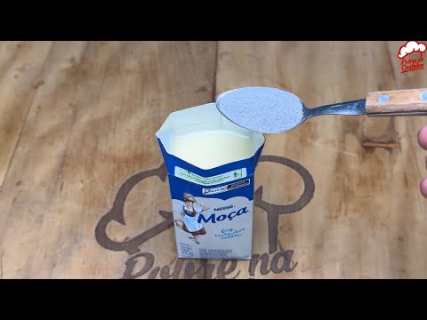 jogue gelatina no leite condensado, e faça essa sobremesa com 3 ingredientes