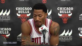 Chicago Bulls Derrick Rose Funny Moment - Struggles To Find Reporter