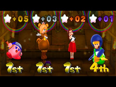 Mario Party 9 Magma Mine - Peach vs Luigi vs Toad vs Rosalina Gameplay | MarioGame