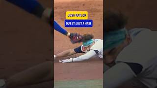 Bryce Miller gets Josh Naylor by just a hair. #mariners #mlb #tridentsup #baseball #fyp #phillies