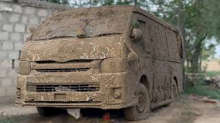 Amazing Restoration PROCESS of a Mud-Covered Van | Unbelievable Cleaning