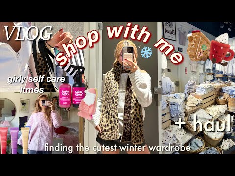 SHOPPING VLOG🧣⭐️ finding the CUTEST winter wardrobe, hollister, TJ Maxx, cotton on, lush, etc