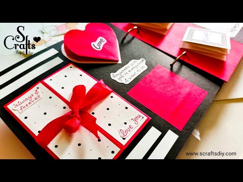 Scrapbook ideas for birthday | easy anniversary scrapbook | handmade album | S Crafts