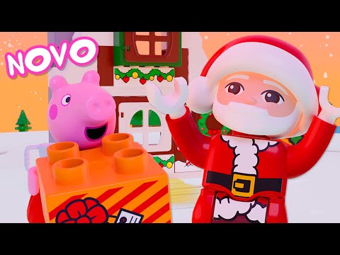 Peppa Pig Português Brasil | Visitando o Papai Noel | NOVO Contos da LEGO DUPLO Peppa Pig