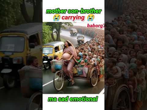 ma son-brother Sad 😭 cycle riding carrying emotional shorts | cycle ride ma son-brother #shorts