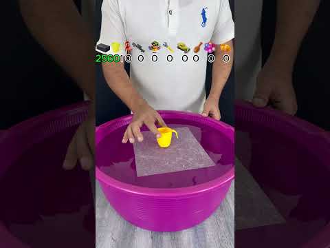 TRY TO GUESS HOW MANY TISSHU PAPER IT TOOKS! what will happend next #experiment #asmr #satisfying