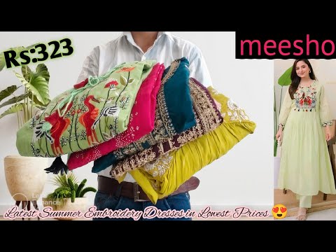 Meesho Latest Summer Party Kurti Haul | Rs: 323 | Trending Kurta Set in Affordable Price | #meesho 😍