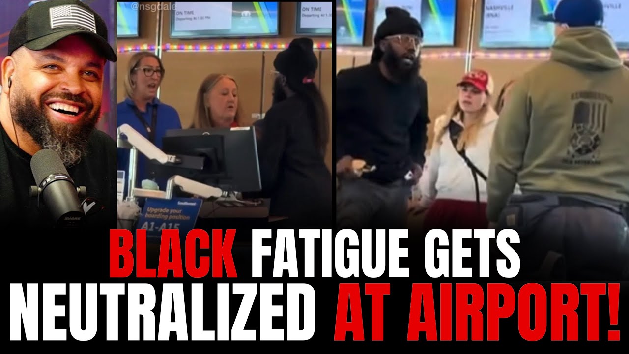 Black Fatigue gets dealt with at Airport after threatening White Woman!