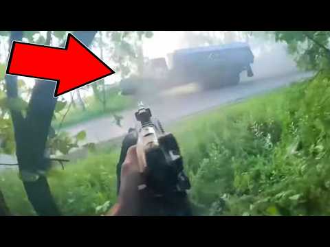 M249 CUTS Through Truck Full Of Russian Soldiers (*REAL FOOTAGE*)