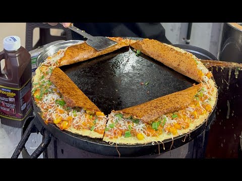 Mumbai Masala Corn Chaat Cheese Dosa | Indian Street Food