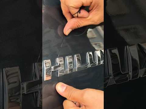 Toyota Hilux Badge Removal ?? #shorts #viral #toyotahilux #fortuner #hilux #toyota #satisfying