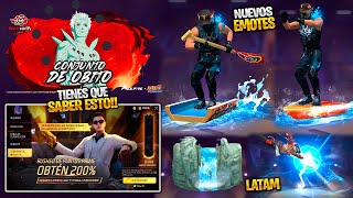 FILTRADO 2 NUEVOS EMOTES BONO DE 200% PUNTOS PRIME RULETA OBITO EMOTE BATALLA FINAL& MAS FREE FIRE