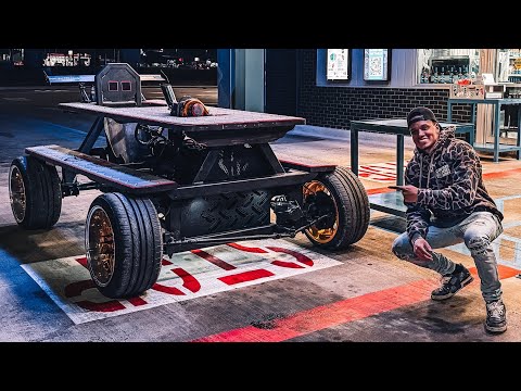 Turbo-Diesel Picnic Table Gets GOLD WHEELS & RACE WING!