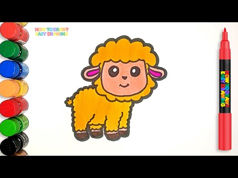 How to Draw a Cute Cartoon Sheep | Easy Step-by-Step Drawing for Kids