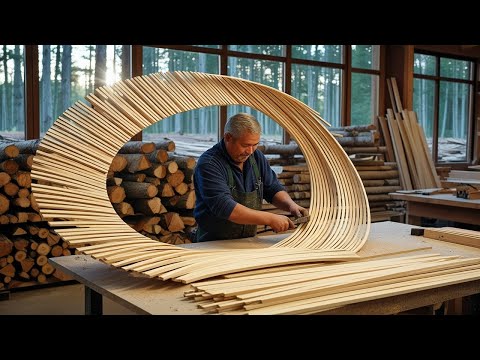 Amazing Ideas Curved Table Twist || Restore Life to Dead Wood to Create Beautiful Table for Garden