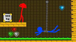 Watergirl and Fireboy Stickman Animation - GOLDEN TEMPLE COMPILATIONS