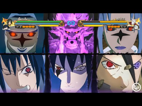 All Sasuke Transformations & Ultimate Jutsus (4K 60fps) - Naruto Storm Connections