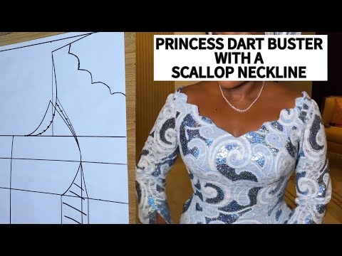 How to Draft a Princess Dart Buster Blouse Patterns With a Scallop Neckline | Beginners Friendly.