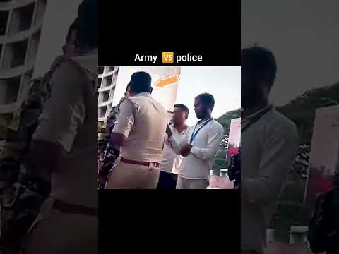 Army π police fight #indianarmedforces #indianarmy #indianmilitary #cobracommando #parasf #police