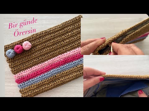 BU ÇANTAYI BİR GÜNDE ÖREBİLİRSİN ⭐️KNİTTİNG CROCHET(for beginners)