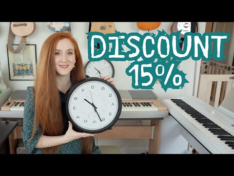 BLACK FRIDAY DISCOUNT! Circle of 5ths Wall Clock (BLACKFRIDAY15 is discount code)