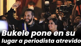 Bukele pone en su lugar a un periodista grosero que lo llamó mentiroso