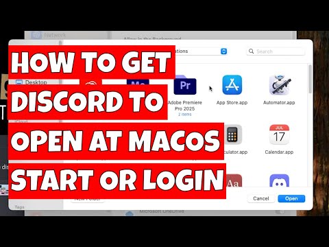 How To Make Discord Auto Run On Start UP MAC OS
