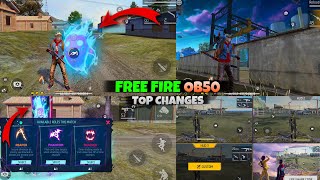 TOP NEW CHANGES IN OB50 UPDATE ADVANCE SERVER | FREE FIRE NEW UPDATE | GARENA FREE FIRE