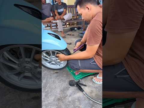 menurut kalian gimana mengunakan tambal ban tubles model tembak seperti ini lur??