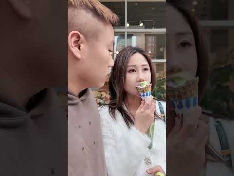 I hid an engagement ring in my girlfriend’s ice cream. #marriageproposal #couplecomedy #surprise