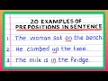Identifying Prepositions in Sentences