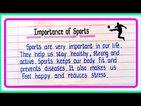 Importance Of Sports Essay In English | Essay on importance of sports | Paragraph on sports