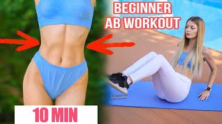 10 MIN BEGINNER AB WORKOUT! Do This Everyday To Lose Weight by Mariana Zdep
