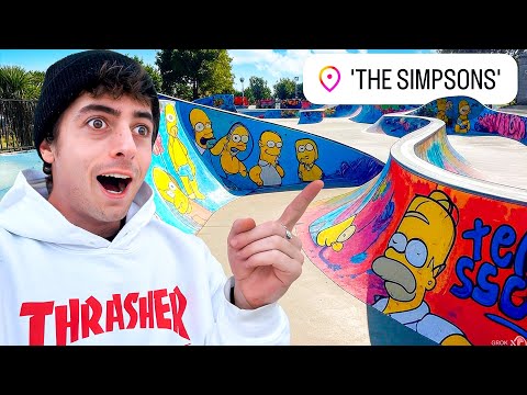 Probando el SKATEPARK de Los Simpson en VIDA REAL!